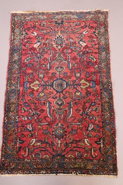 APPROX 3' 11" x 2' 5" HANDMADE PERSIAN RUG (1 of 5)