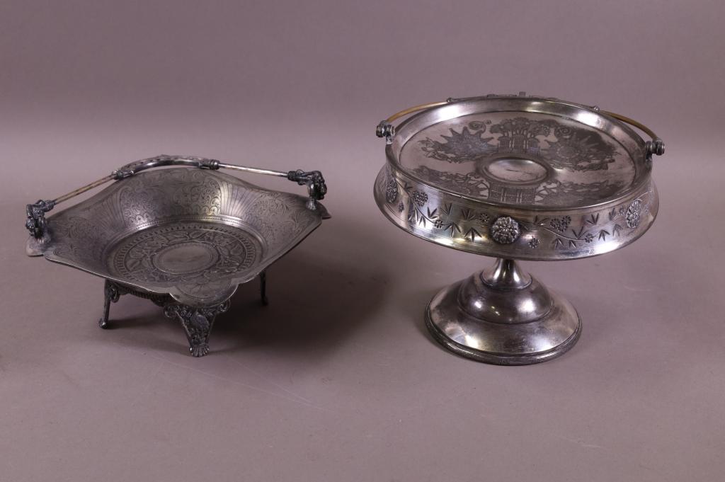 2 VICTORIAN SILVER PLATED BASKETS (1 of 3)