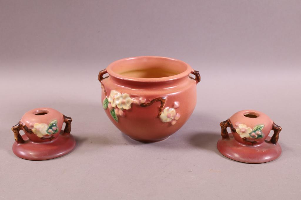 3 PIECE ROSEVILLE APPLE BLOSSOM SET (1 of 3)