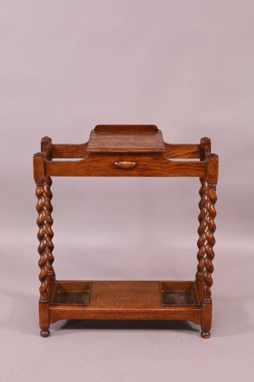 1910'S OAK UMBRELLA STAND (1 of 3)