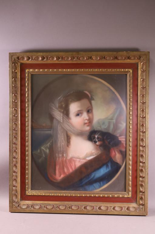FRAMED VICTORIAN PASTEL PORTRAIT (1 of 3)