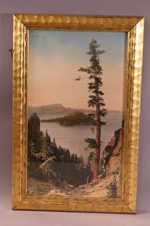 HAND TINTED PHOTO OF CRATER LAKE (1 of 3)