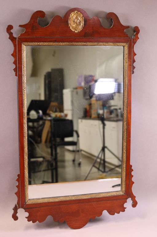 19TH CENTURY MAHOGANY WALL MIRROR (1 of 4)