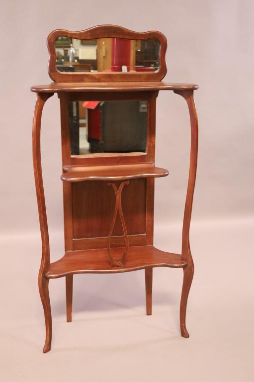 SMALL 1900'S MAHOGANY ETAGERE SHELF (1 of 3)