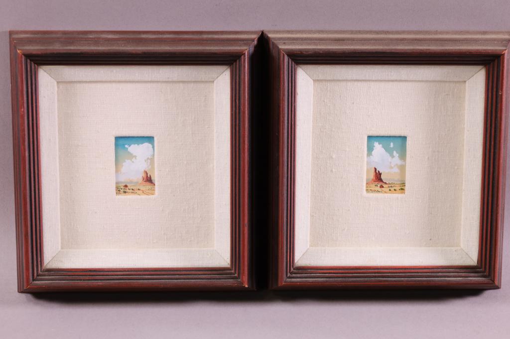 PAIR OF MINIATURE SOUTHWEST WATERCOLORS (1 of 4)