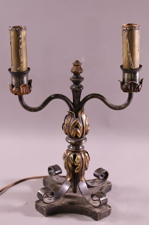 1920'S SPANISH TWO ARM TABLE LAMP (1 of 3)