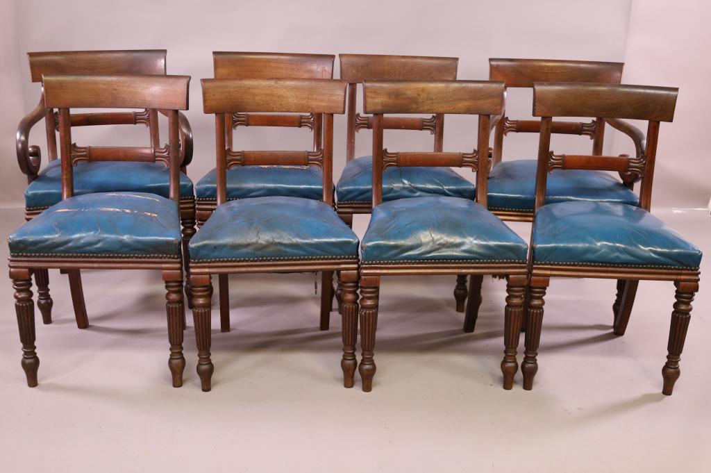 SET OF 8 1800'S EMPIRE DINING CHAIRS (1 of 5)