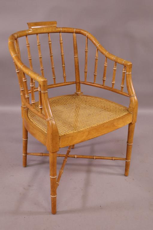 FAUX BAMBOO PARLOR CHAIR (1 of 3)