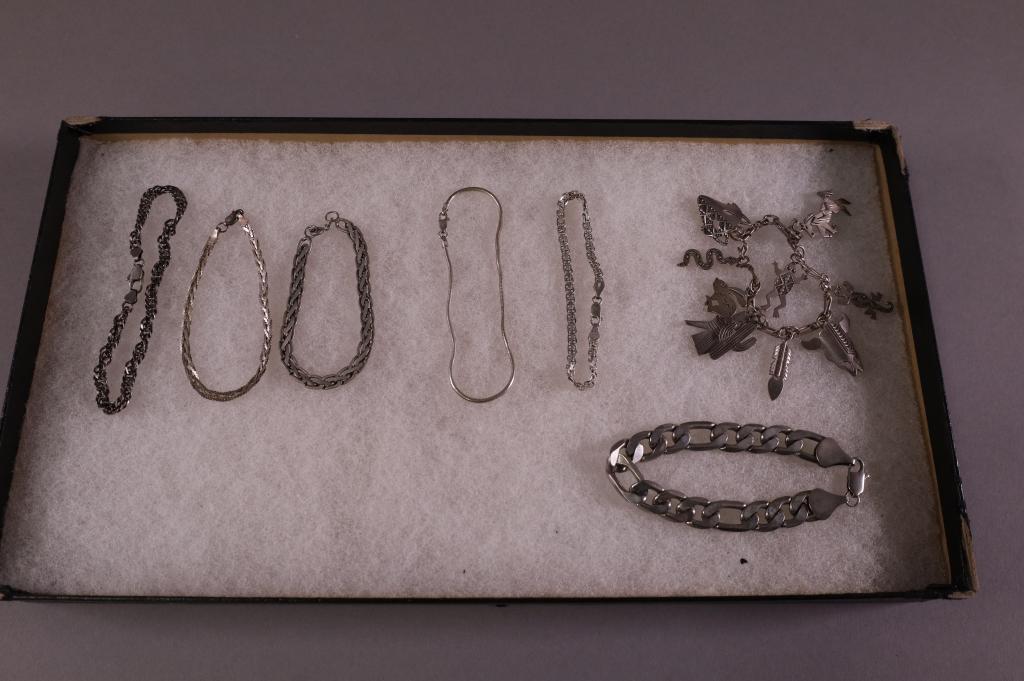 7 STERLING BRACELETS (1 of 4)