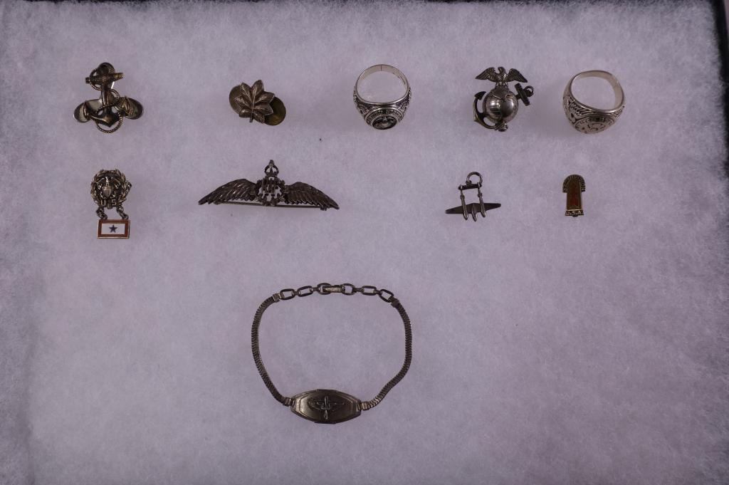 10 STERLING MILITARY RELATED ITEMS (1 of 6)