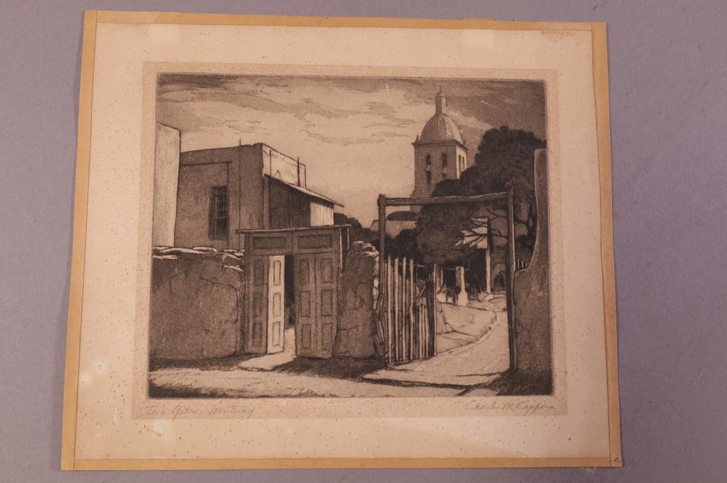 CHARLES M CAPPS AQUATINT (1 of 4)