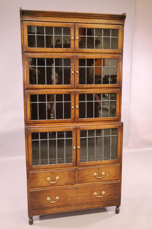 1900'S 5 STACK OAK BOOKCASE (1 of 5)