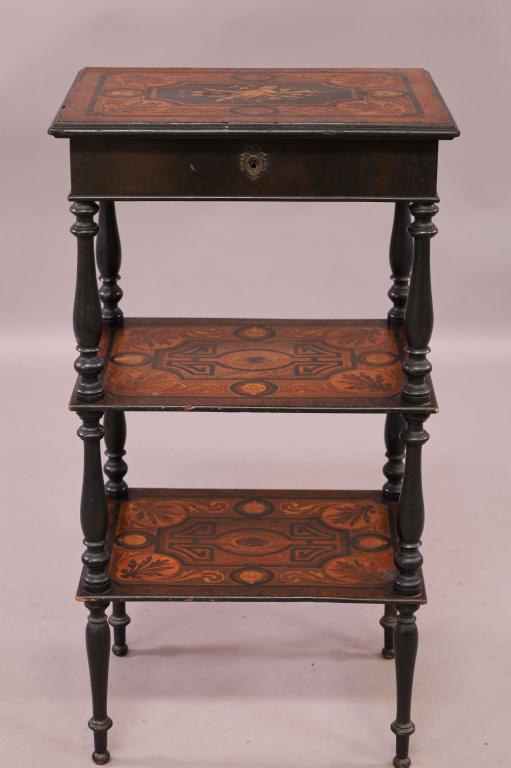 VICTORIAN INLAID SEWING STAND (1 of 5)