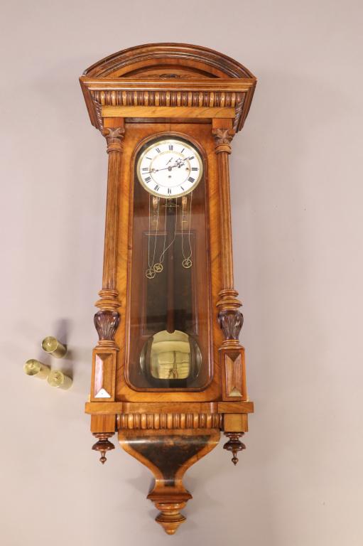 GERMAN 3 WEIGHT WALL CLOCK (1 of 4)