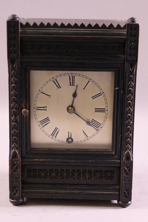 TRAMP ART STYLE SHELF CLOCK (1 of 5)