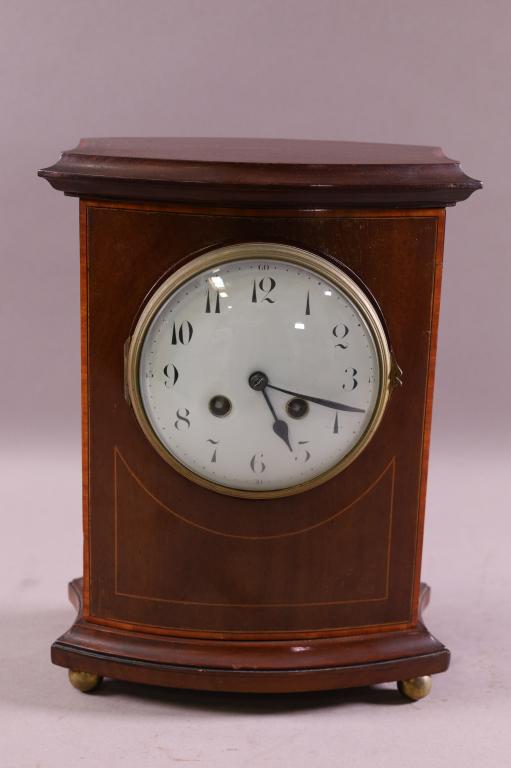 FRENCH INLAID MANTLE CLOCK (1 of 5)