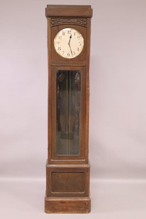 GERMAN 2 WEIGHT GRANDFATHER CLOCK (1 of 7)
