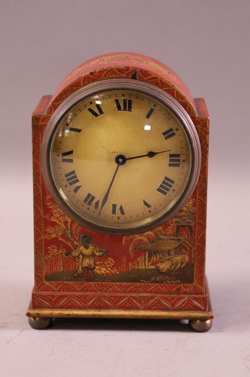 ASIAN MOTIF SHELF CLOCK (1 of 4)