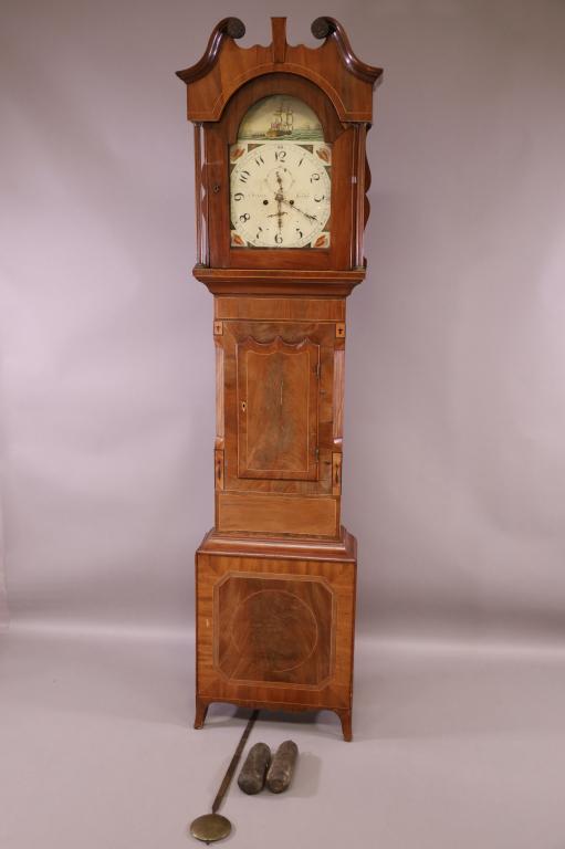 INLAID GRANDFATHER CLOCK (1 of 6)