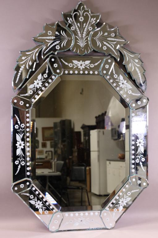 VENETIAN ETCHED WALL MIRROR (1 of 3)