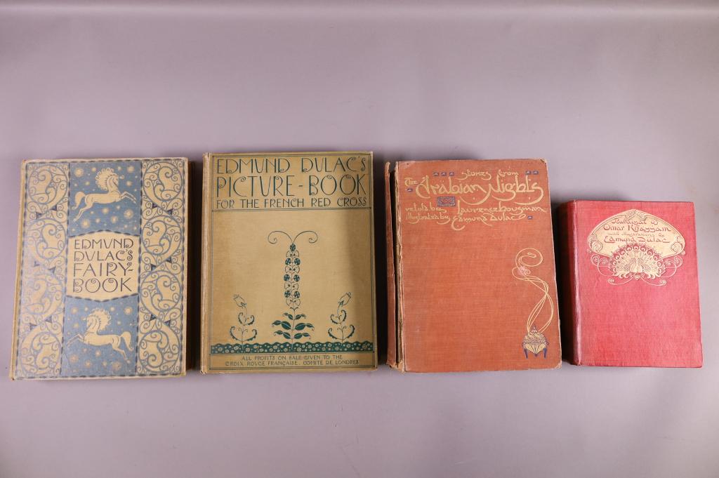 4 ANTIQUE EDMUND DULAC ILLUSTRATED BOOKS (1 of 16)
