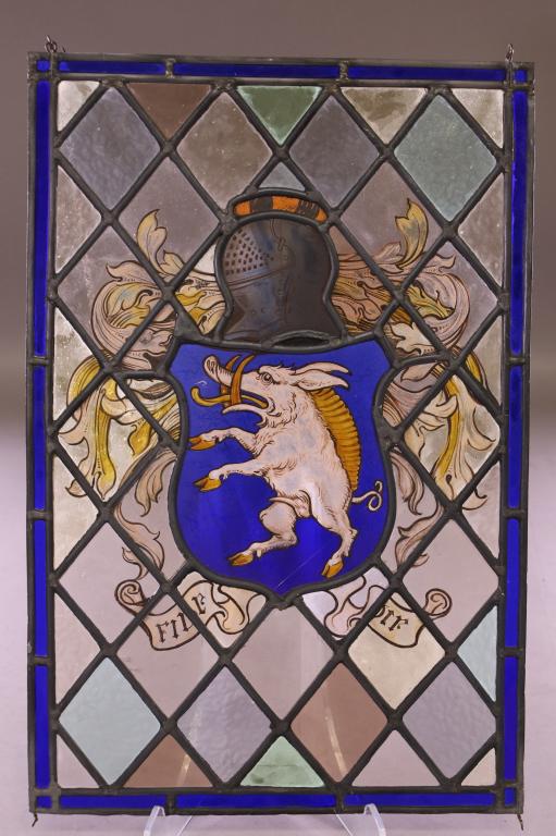 ANTIQUE LEADED GLASS PANEL (1 of 3)