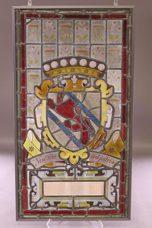 ANTIQUE LEADED GLASS PANEL (1 of 4)