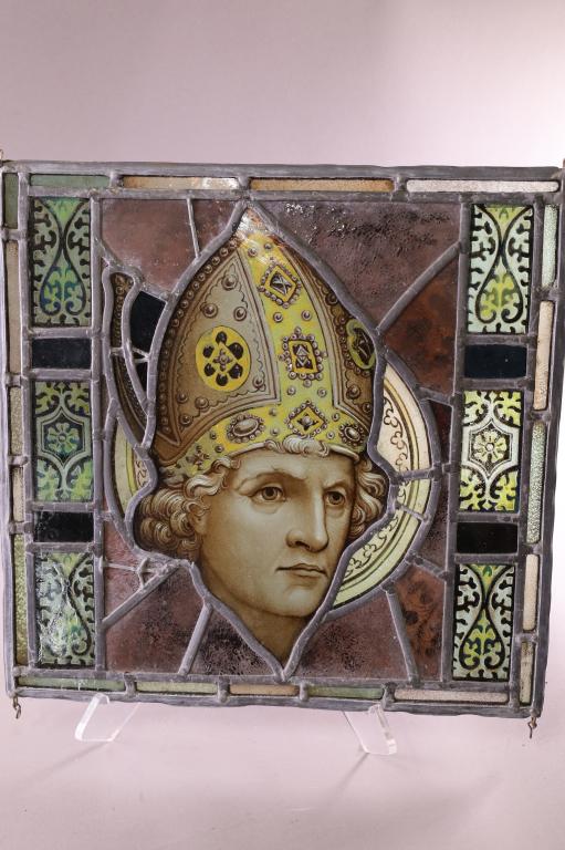 ANTIQUE LEADED GLASS PANEL (1 of 2)