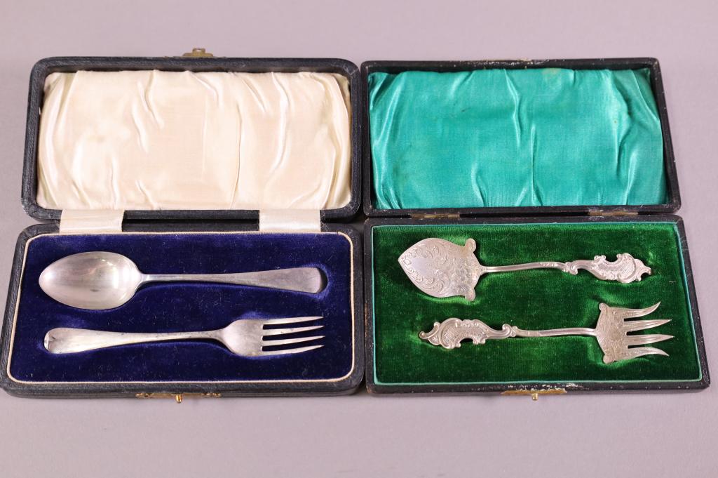 2 STERLING CHILD'S UTENSIL SETS (1 of 4)