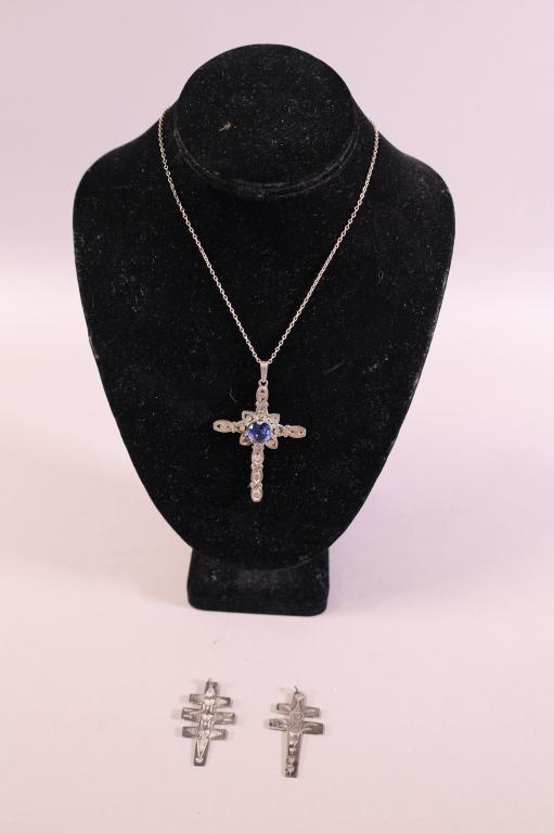 3 SILVER CROSS PENDANTS (1 of 2)