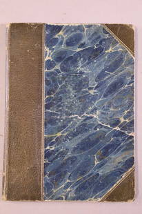 18TH CENTURY ANTOINE BOREL EROTICA BOOK: AFTER ANTOINE BOREL FRENCH EROTIC ENGRAVINGS. WEAR TO BINDING. THERESE WITH 15 ENGRAVINGS. 7" x 5 1/4"