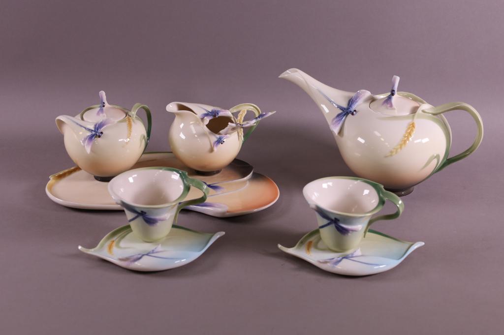 10 PIECE FRANZ PORCELAIN TEA SET (1 of 5)