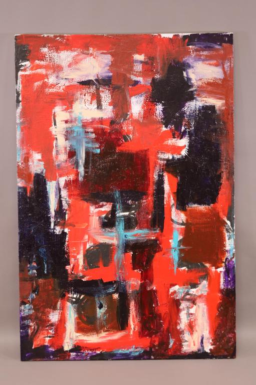 LARGE MODERN ABSTRACT PAINTING (1 of 2)