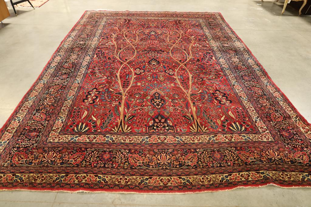ROOM SIZE ANTIQUE MASHAD RUG (1 of 9)