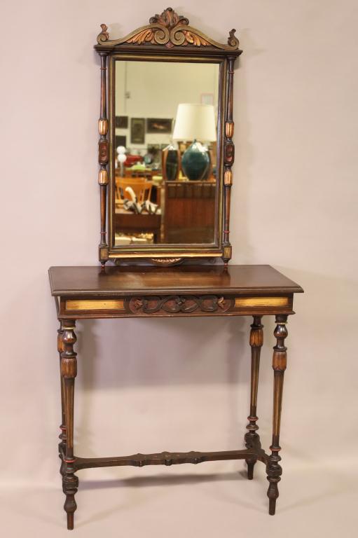 1920'S SPANISH STYLE CONSOLE WITH MIRROR (1 of 7)