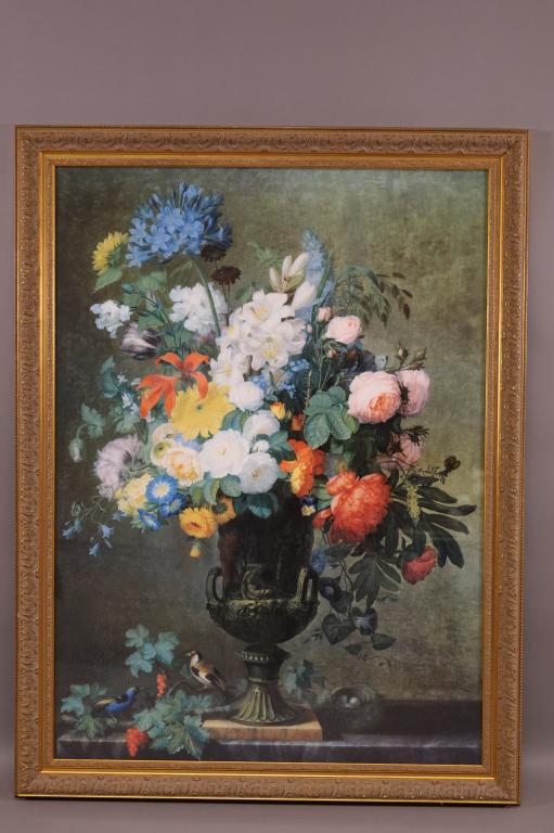 LARGE CONTEMPORARY FLORAL STILL LIFE PRINT (1 of 2)