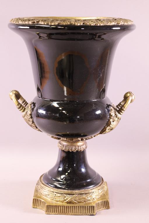 LARGE BRONZE MOUNTED URN (1 of 3)