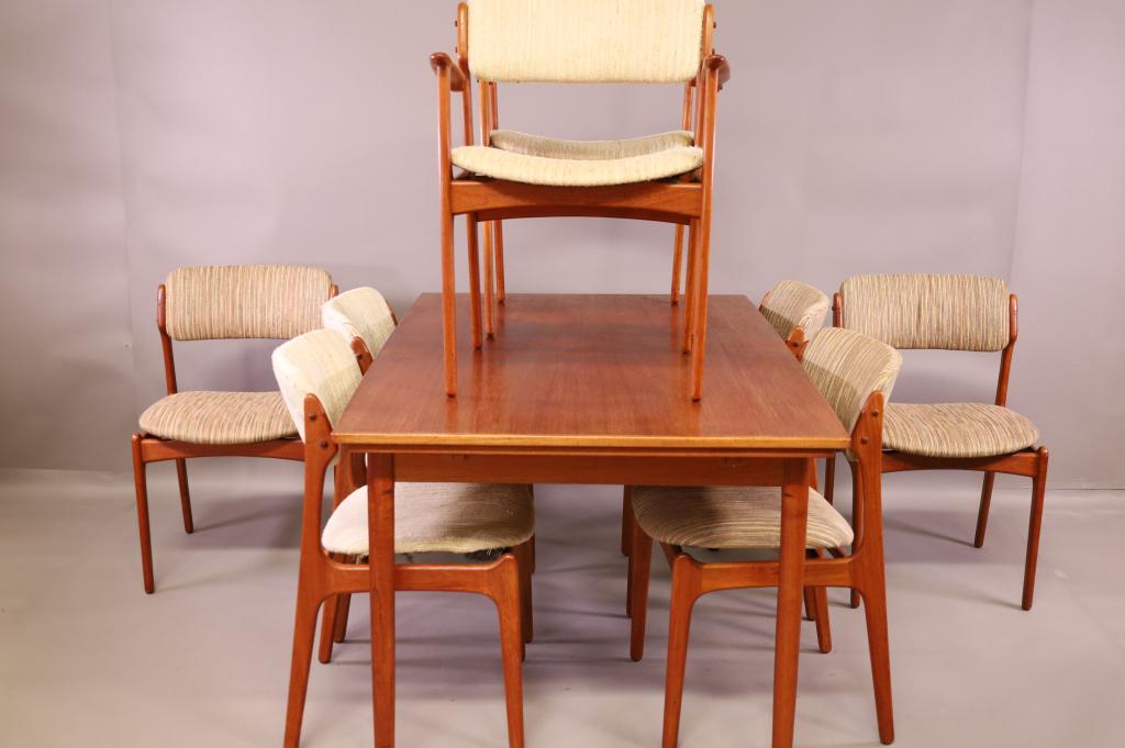 MID CENTURY MODERN DINING TABLE & 8 CHAIRS (1 of 7)