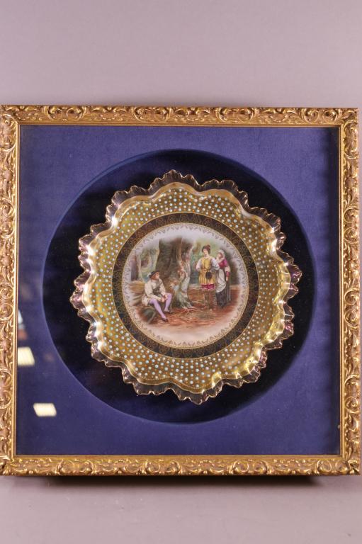 FRAMED PORCELAIN PORTRAIT PLATE (1 of 3)