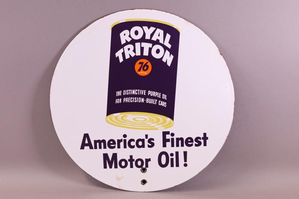 UNION 76 ROYAL TRITON PORCELAIN SIGN (1 of 3)