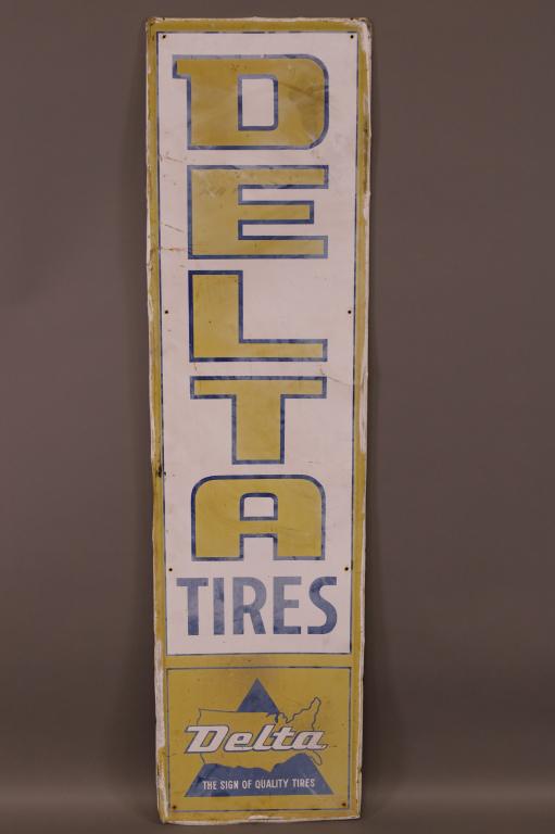 DELTA TIRES W/ LOGO METAL SIGN (1 of 5)