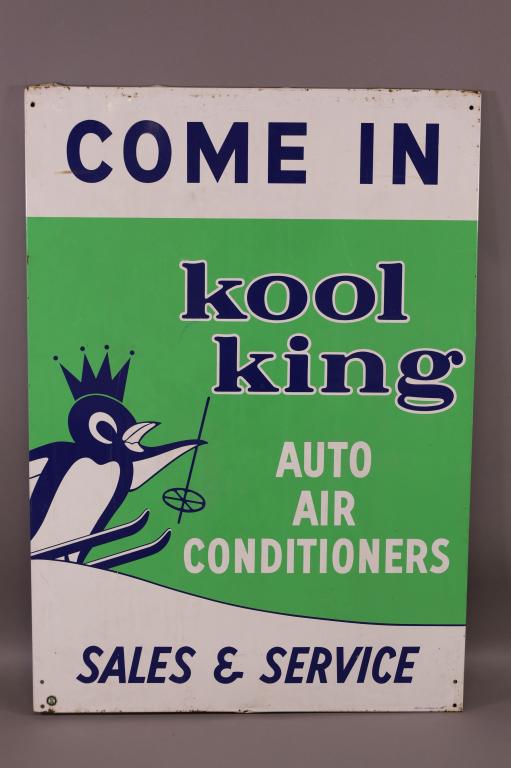 KOOL KING AUTO AIR CONDITIONER SERVICE METAL SIGN (1 of 3)