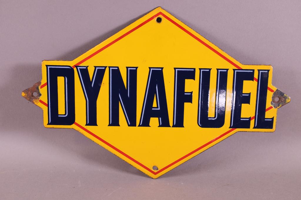 (SUNOCO) DYNAFUEL PORCELAIN PUMP SIGN (1 of 3)