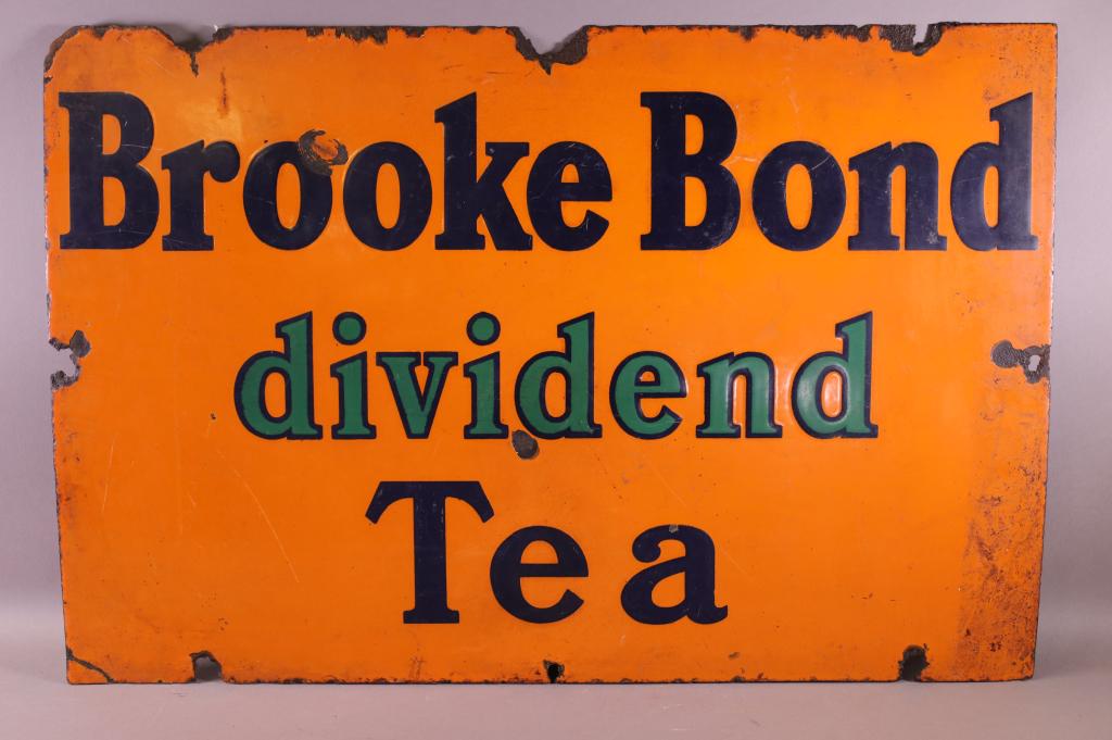 BROOKE BOND DIVIDEND TEA PORCELAIN SIGN (1 of 2)