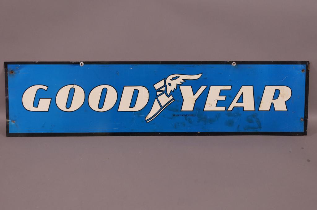 GOODYEAR W/ LOGO METAL SIGN (1 of 2)