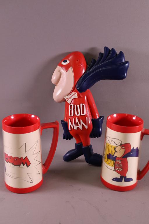 3 PIECES OF BUDWEISER BUD MAN (1 of 3)