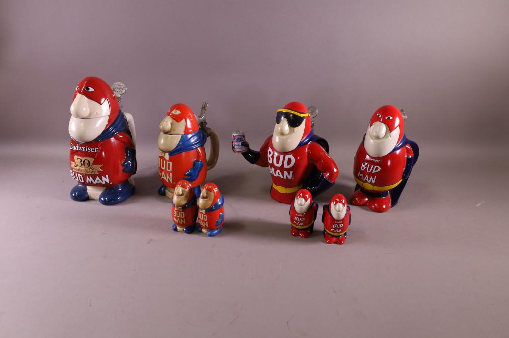 6 PIECES OF BUDWEISER BUD MAN (1 of 4)