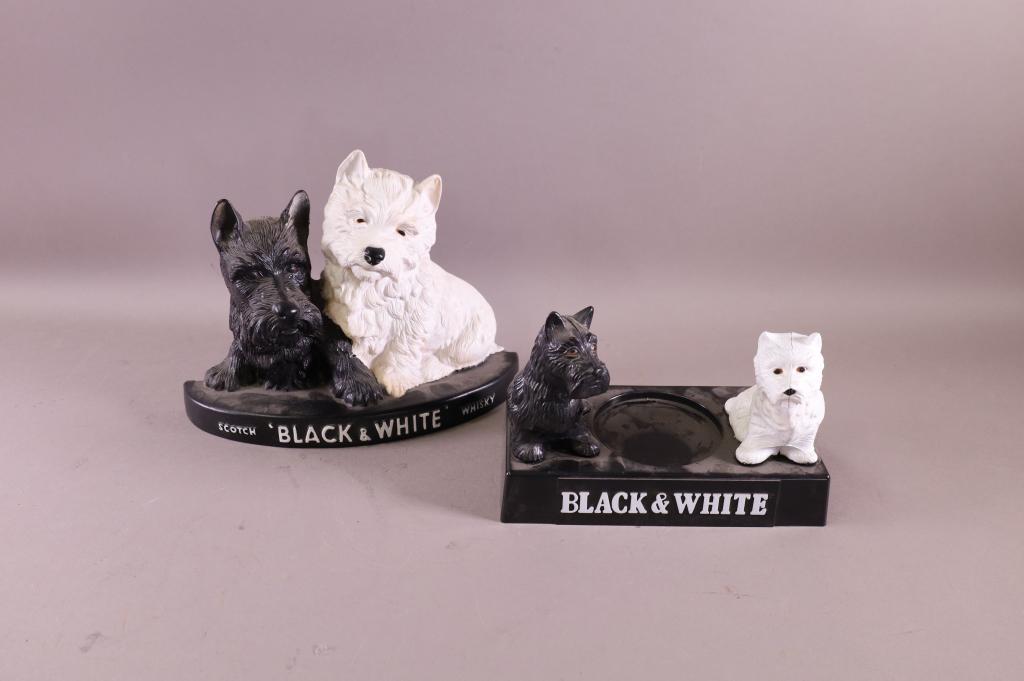 2 BLACK & WHITE SCOTCH COUNTER TOP DISPLAYS (1 of 2)