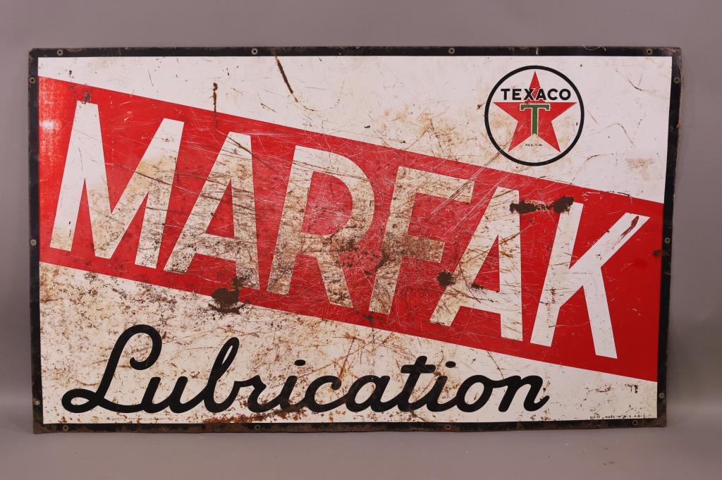 LARGE TEXACO TIN SIGN (1 of 3)