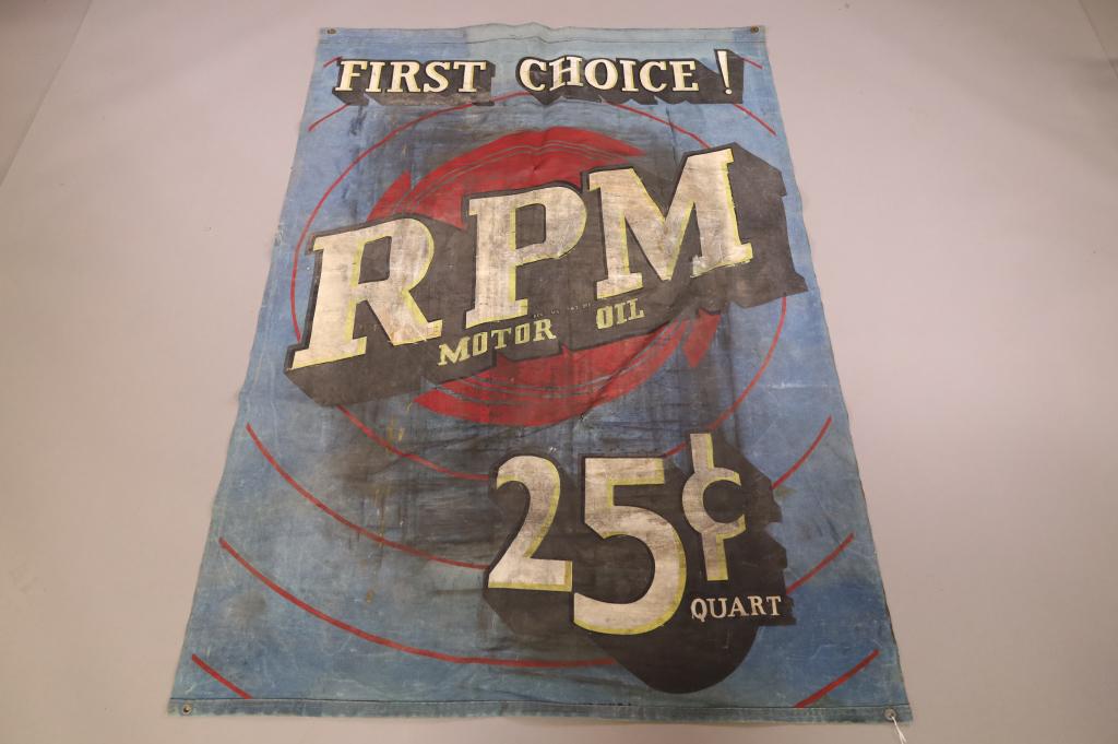 RPM MOTOR OIL CANVAS BANNER (1 of 2)